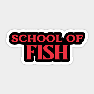 School of Fish Collective Animal Fish Nouns Sticker